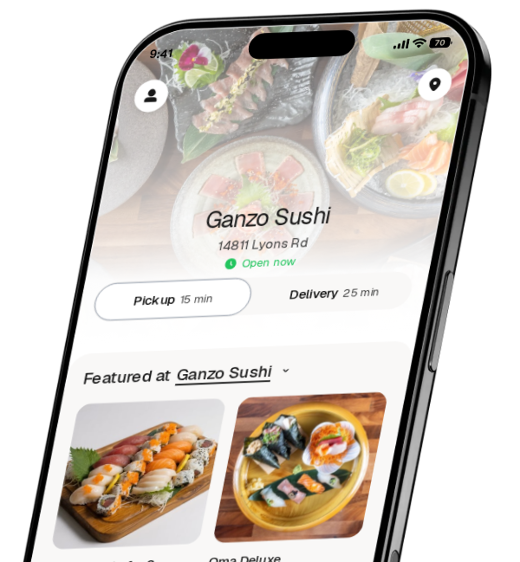 Ganzo Sushi app preview